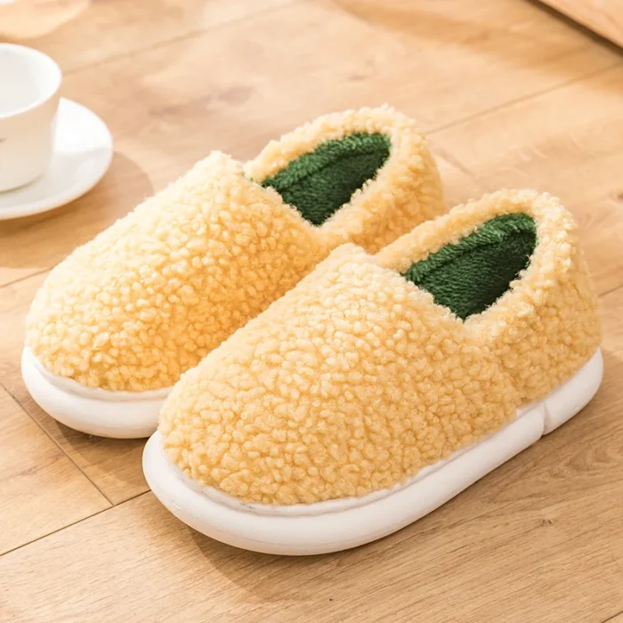 Cozy Comfort: Concise Winter Plush Warm Slippers for Couples