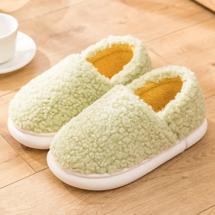 Cozy Comfort: Concise Winter Plush Warm Slippers for Couples