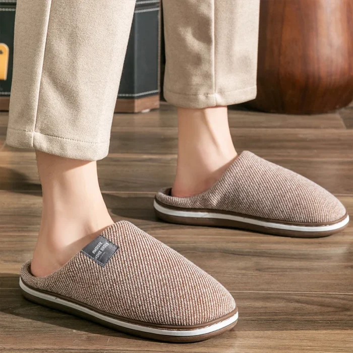 CozyTrend: Men's Winter Warm Cotton Slippers in Large Sizes