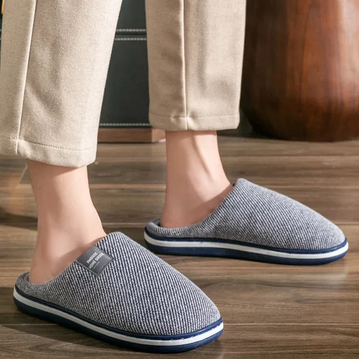 CozyTrend: Men's Winter Warm Cotton Slippers in Large Sizes