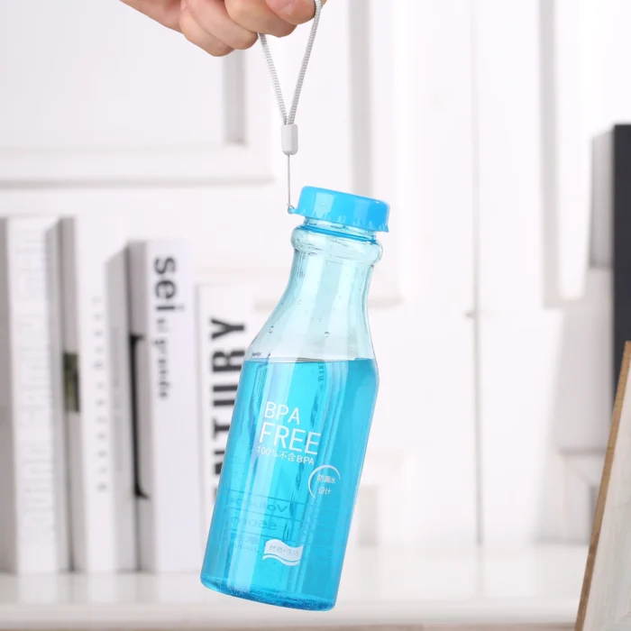Crystal Clear 550mL Frosted Water Bottle - Portable for Active Lifestyles