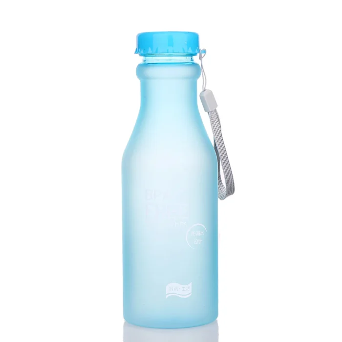 Crystal Clear 550mL Frosted Water Bottle – Portable for Active Lifestyles - Frosted blue
