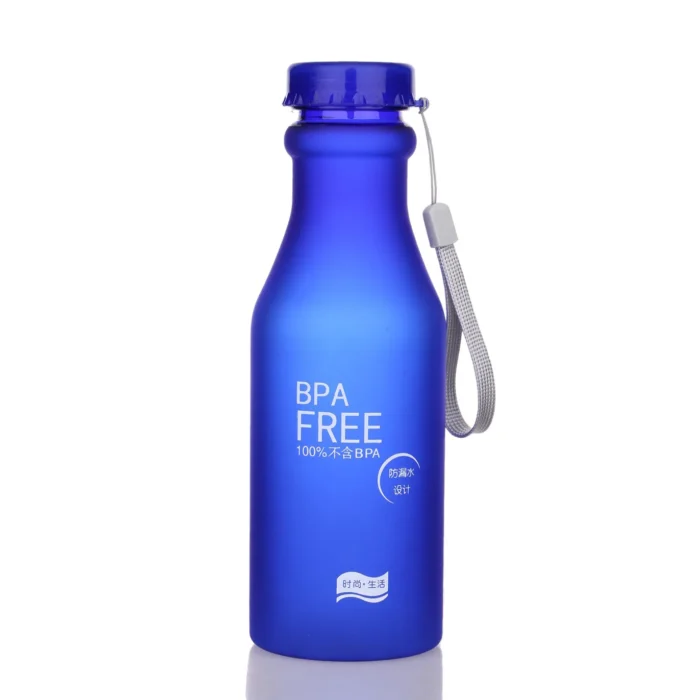 Crystal Clear 550mL Frosted Water Bottle – Portable for Active Lifestyles - Frosted Dark blue