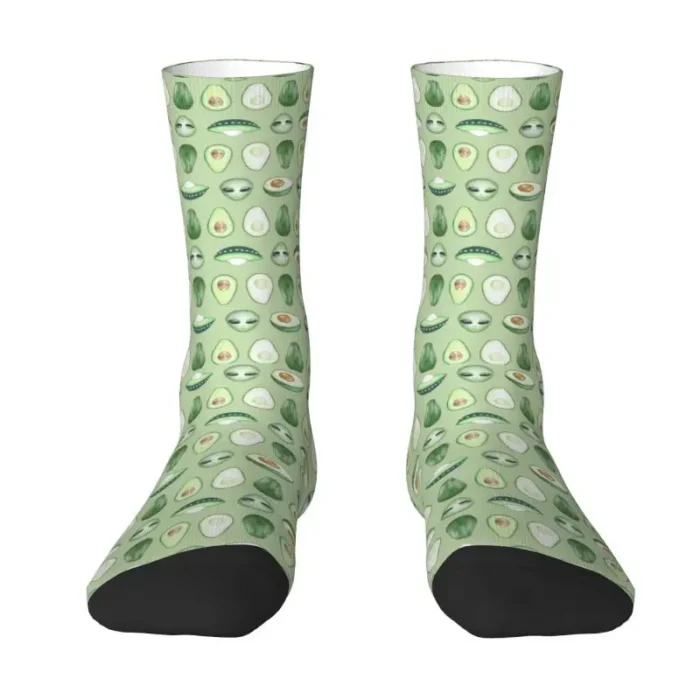 Cute Aliens UFO And Rocket Ships Socks Women Men Warm 3D Printed Basketball Sports Socks