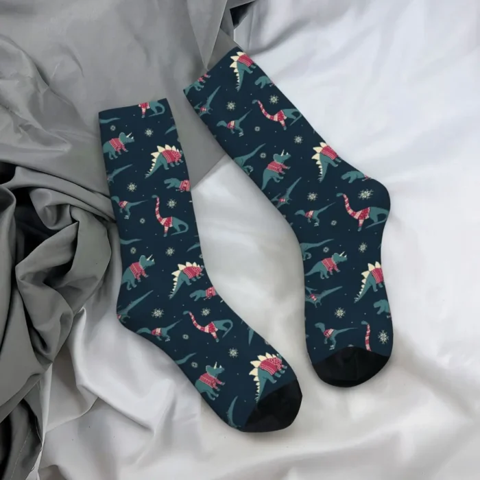 Dinos in Sweaters - Cute Animal Vintage Socks