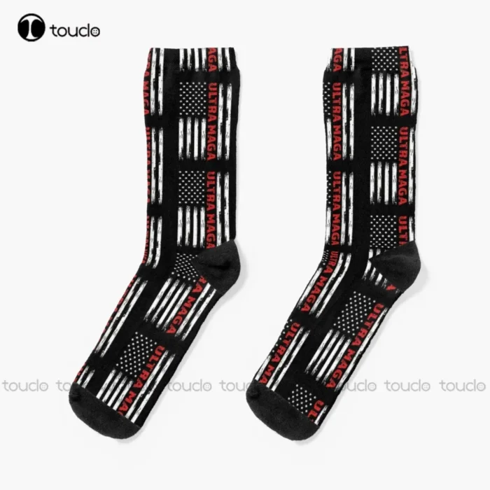 Distressed American Flag Athletic Socks &#8211; Comfortable and Popular Sports Socks for Men -