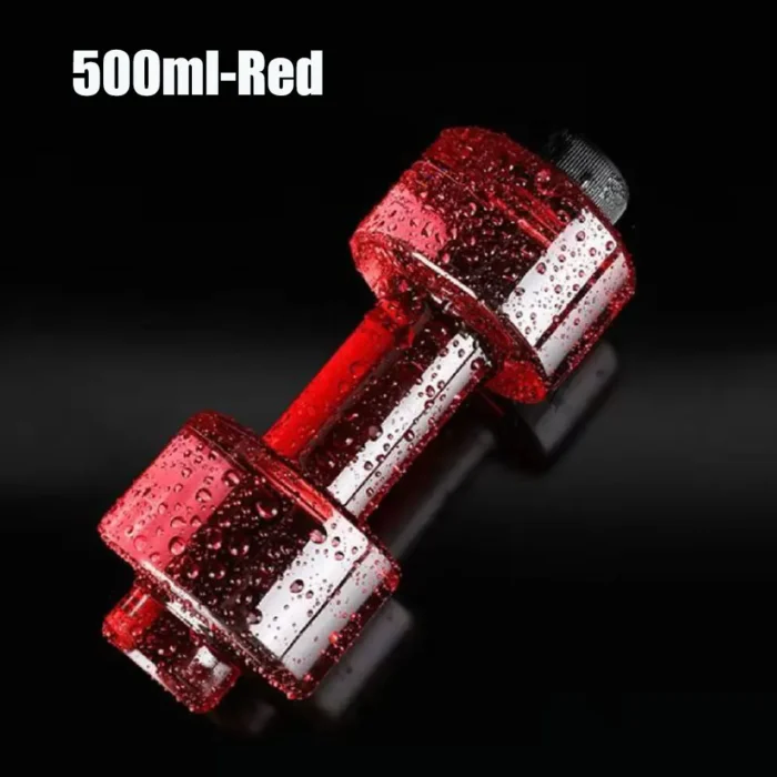 Dumbbell Shaped PET Water Bottle – 500/1500/2200ml, Outdoor Fitness Essential - Red-500ml