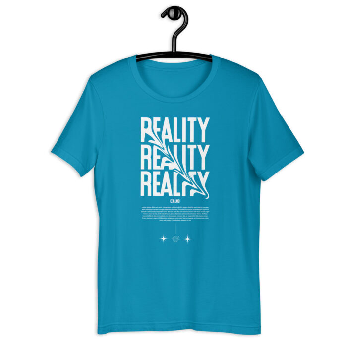 Eye-Catching Graphic Tee for Everyday Inspiration - Aqua, 2XL