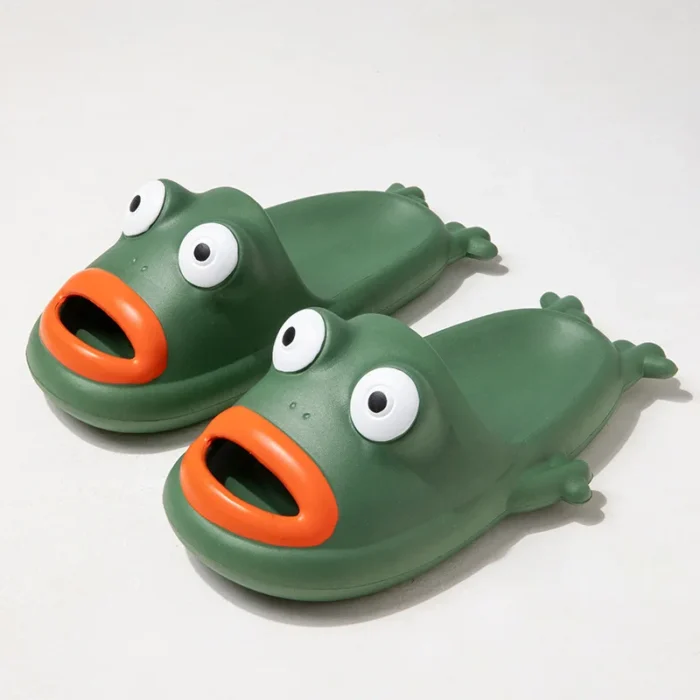 Frog Platform Slippers: Cute and Comfy for All
