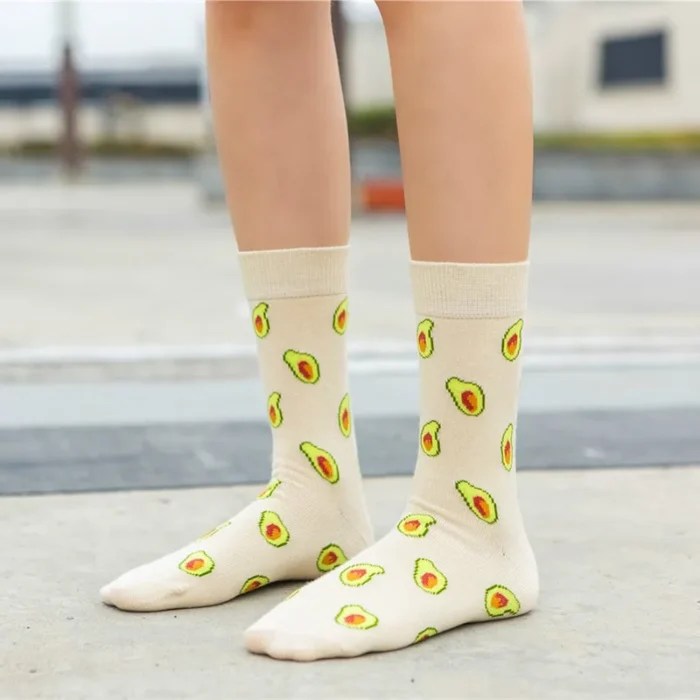 Fruitful Fun: Whimsical Harajuku Skateboard Socks