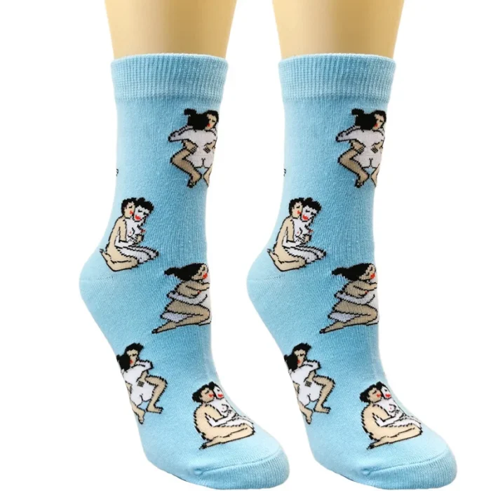 Funky Hip-Hop Cartoon Socks - Harajuku Style, Breathable Cotton