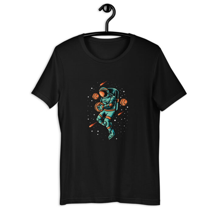 Galactic Explorer: Modern Astronaut T-Shirt - Black, 2XL
