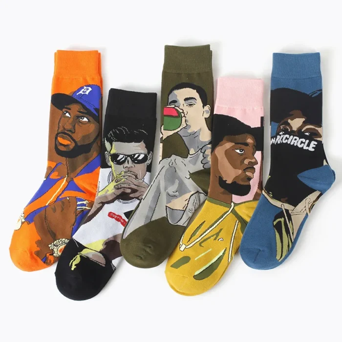 Game On: Sporty Patterned Crew Socks for Men and Boys