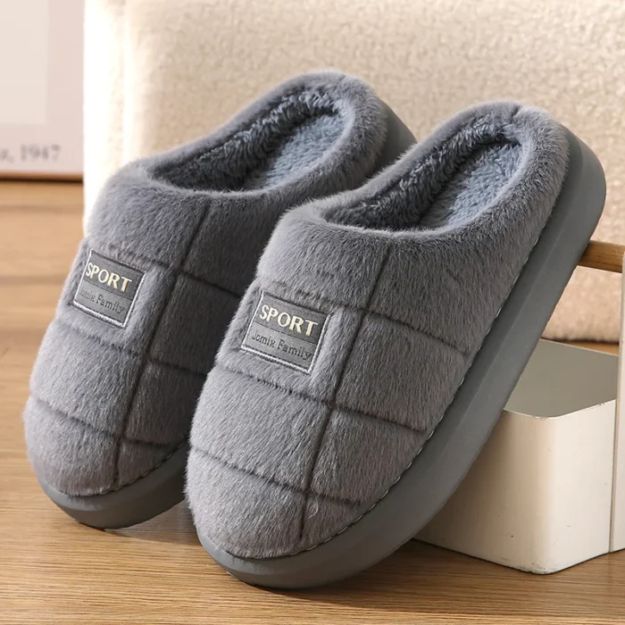Giant Steps: Extra Large Wool-Cotton Slippers with Thick EVA Sole