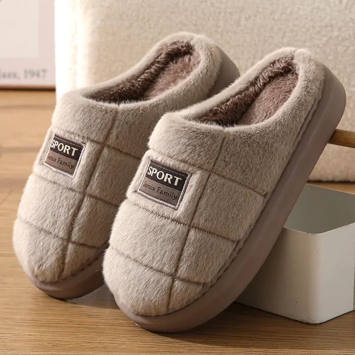 Giant Steps: Extra Large Wool-Cotton Slippers with Thick EVA Sole