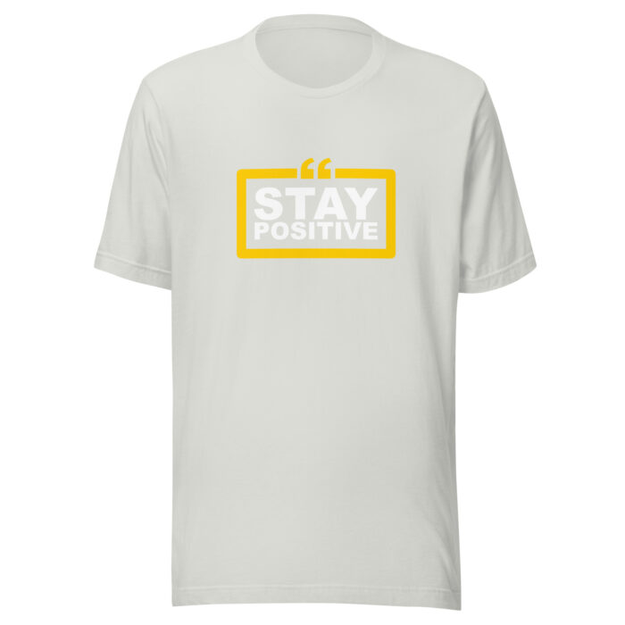 Good Vibes Only: Stay Positive Message T-Shirts - Silver, 2XL