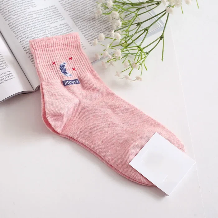 Harajuku-Inspired Astronaut Celestial Cotton Socks