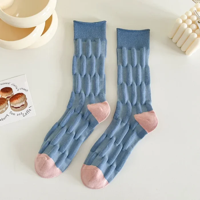 Harajuku-Inspired Women's Cotton Casual Socks - Soft & Breathable for Autumn/Winter