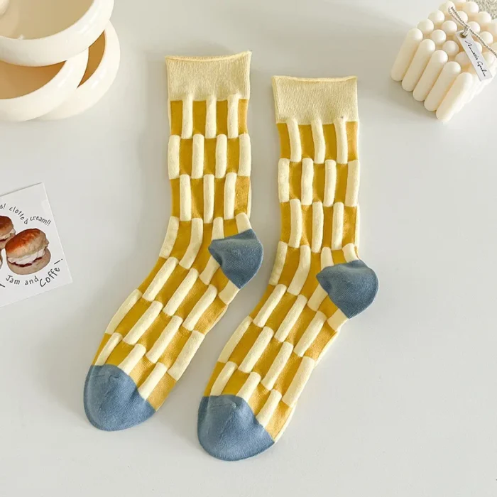 Harajuku-Inspired Women's Cotton Casual Socks - Soft & Breathable for Autumn/Winter