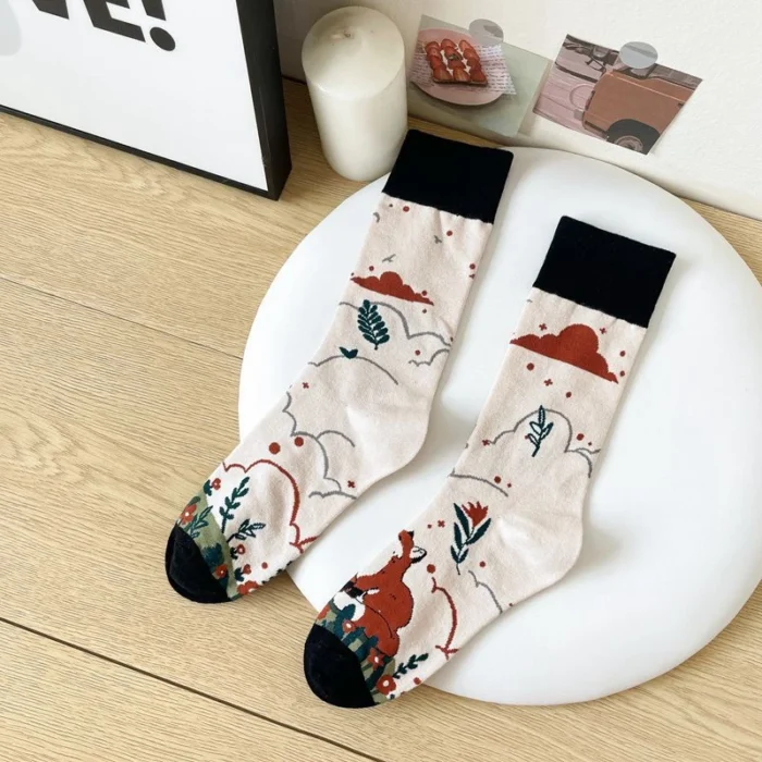 Harajuku Novelty Animal Socks - Cute & Colorful Autumn Fashion