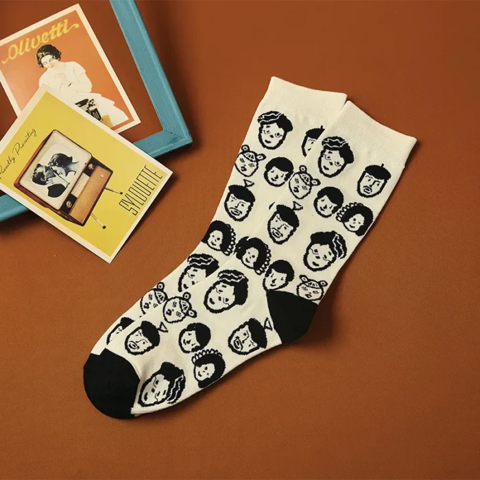 Harajuku Style Funny Villain Socks - Unisex Korean Cartoon Net Red Tide Socks