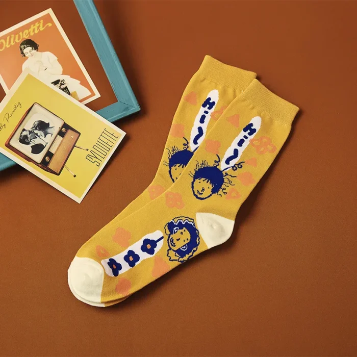 Harajuku Style Funny Villain Socks - Unisex Korean Cartoon Net Red Tide Socks