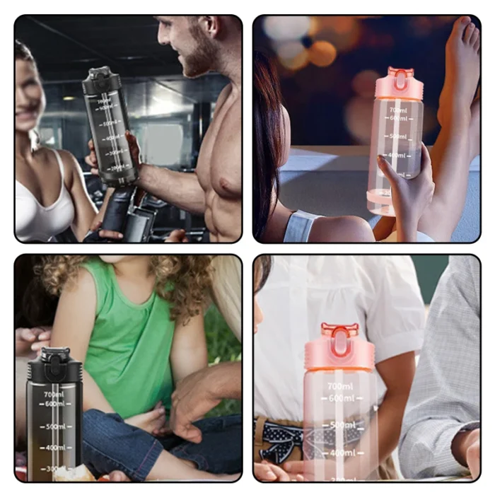 Hydration on the Go: 500/700ML Portable Sports Straw Water Bottle