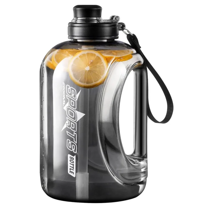 Hydration Powerhouse: Half Gallon Eco-Friendly Water Bottle with Straw & Handle