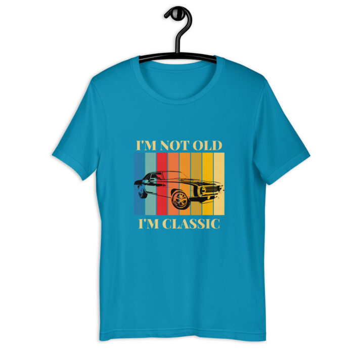 I’m Not Old, I’m Classic’ Vintage Car T-Shirt - Aqua, 2XL