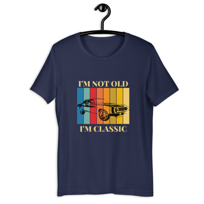 I’m Not Old, I’m Classic’ Vintage Car T-Shirt - Navy, 2XL