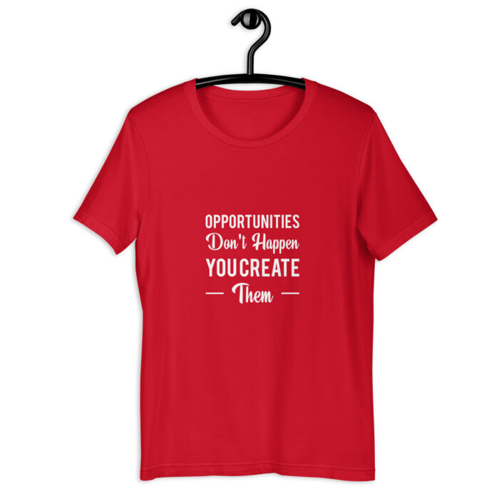 Inspire Daily: Motivational Typography T-Shirt - Red, 2XL