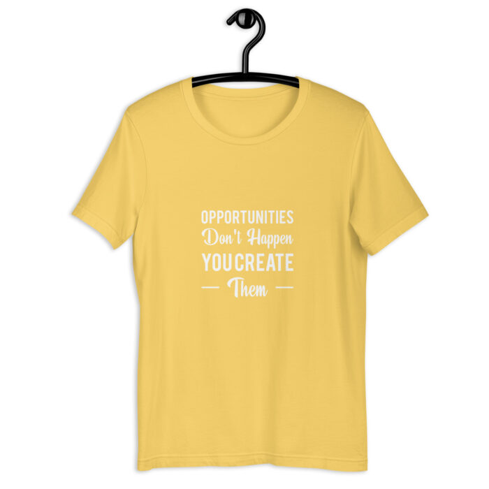 Inspire Daily: Motivational Typography T-Shirt - Yellow, 2XL
