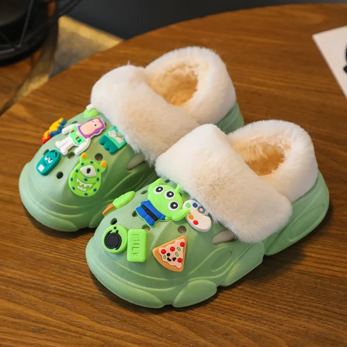 Kiddie Cozies: Boys Girls Winter Cotton Slippers for Indoor and Outdoor Fun