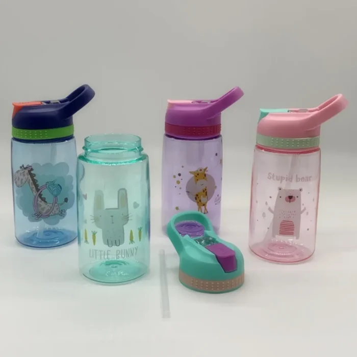 Kids 480ML Water Bottle with Straw - BPA Free, Portable School Cup