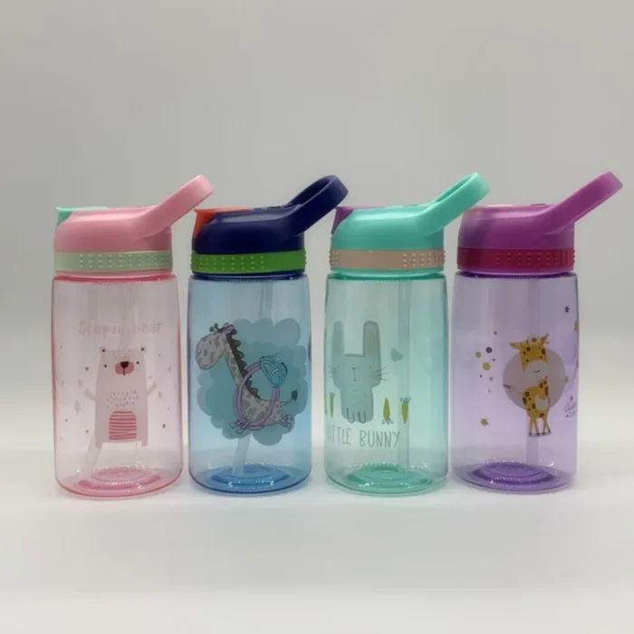 Kids 480ML Water Bottle with Straw - BPA Free, Portable School Cup