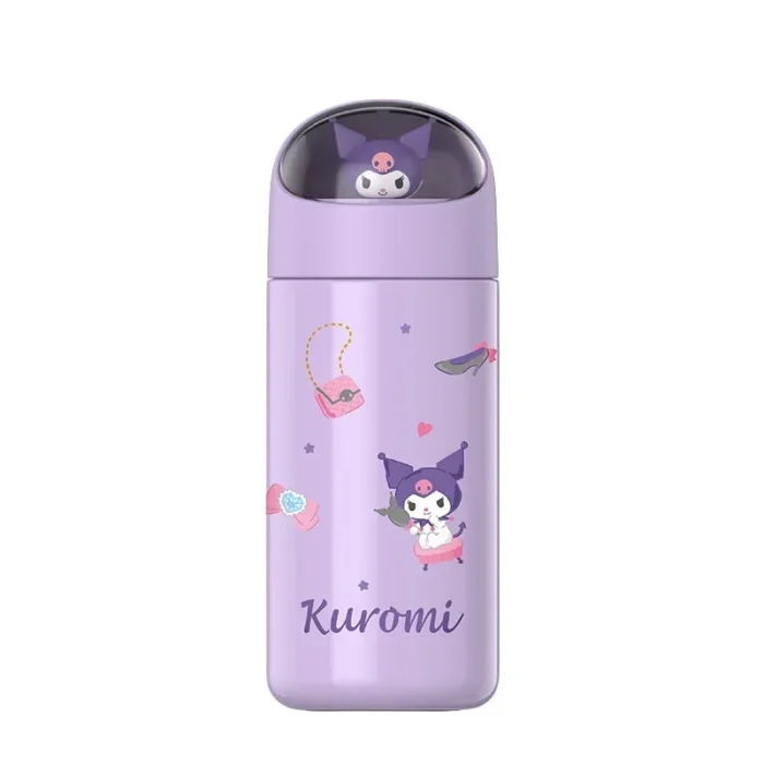KittyKuro Mini Kawaii Thermos – HelloKitty & Kuromi, Office-Perfect - Kuromi