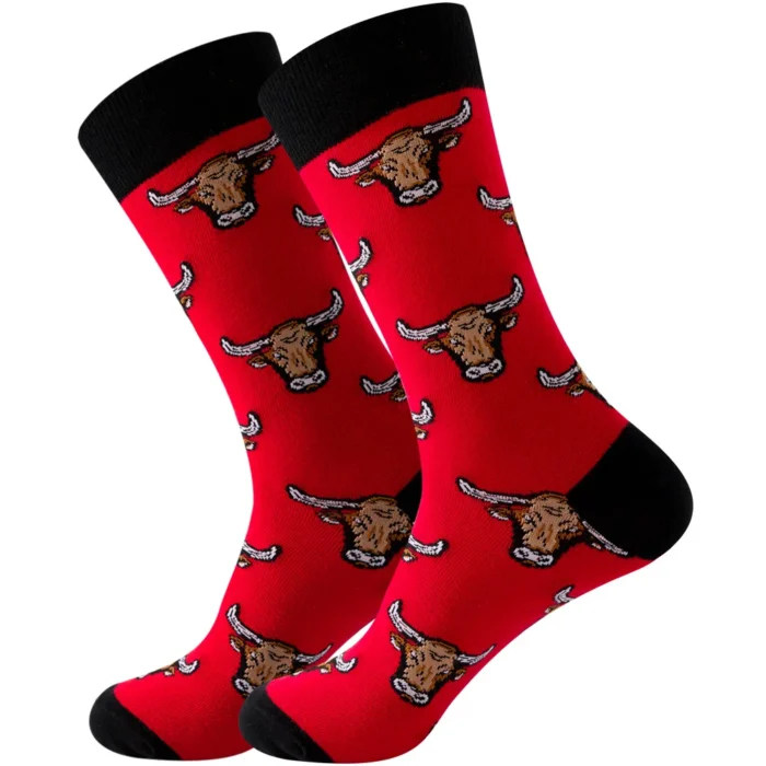 Men's Fashion Animal Head Cotton Tube Socks