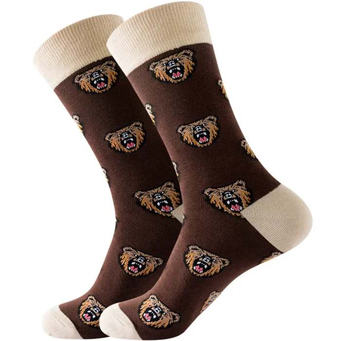 Men's Fashion Animal Head Cotton Tube Socks