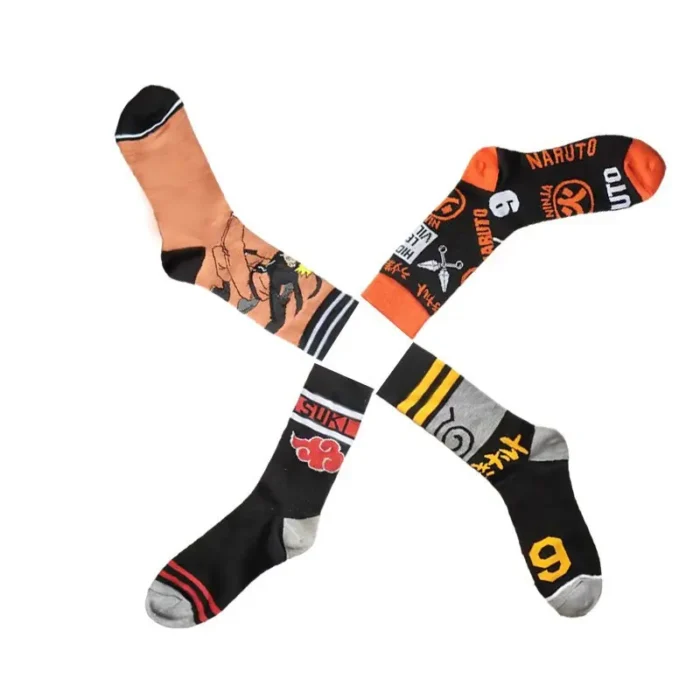 Ninja Comfort: Naruto Anime Figure Medium Tube Socks