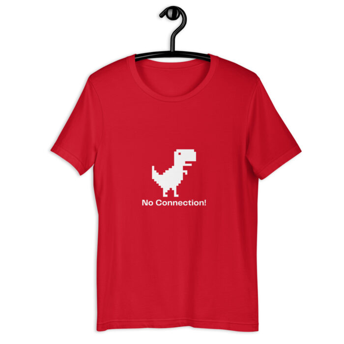 ‘No Connection’ Tee for Digital Detoxers - Red, 2XL