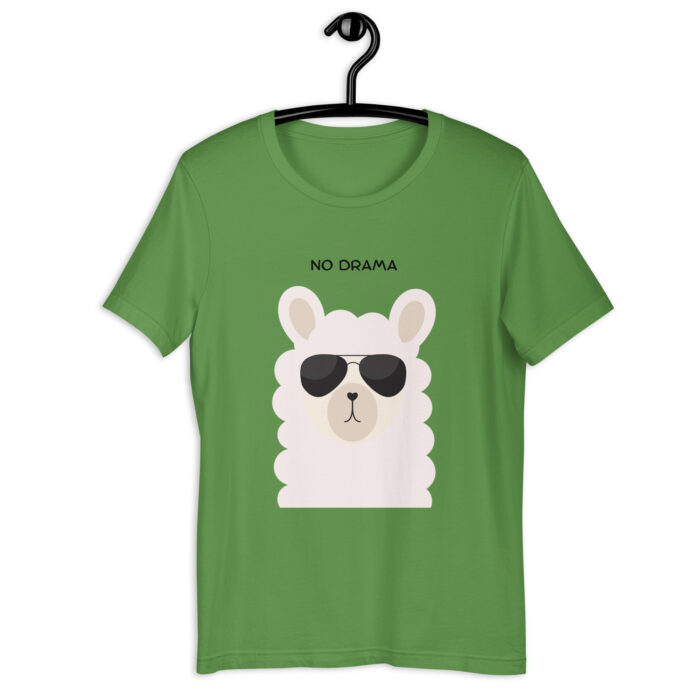 No Drama Llama: Comfortable Cotton T-Shirt for Everyday Wear - Leaf, 2XL