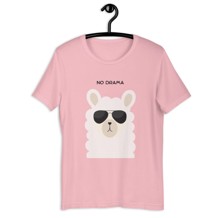 No Drama Llama: Comfortable Cotton T-Shirt for Everyday Wear - Pink, 2XL