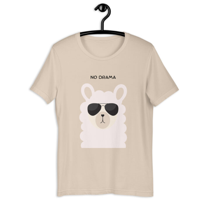 No Drama Llama: Comfortable Cotton T-Shirt for Everyday Wear - Soft Cream, 2XL