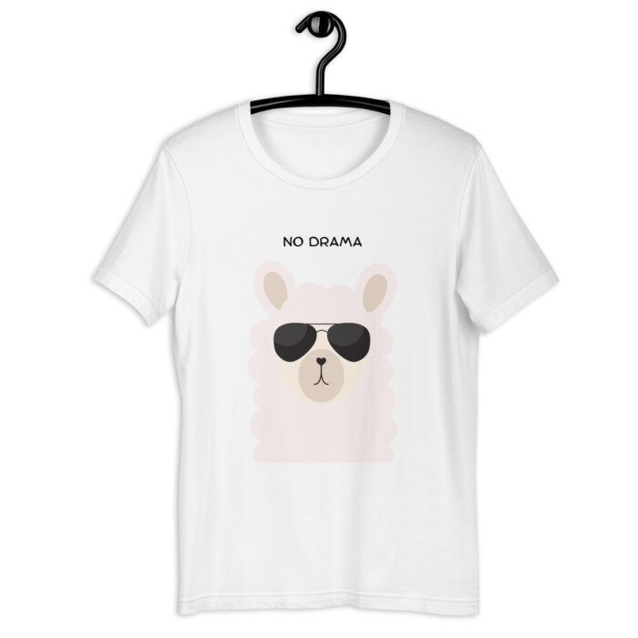 No Drama Llama: Comfortable Cotton T-Shirt for Everyday Wear - White, 2XL