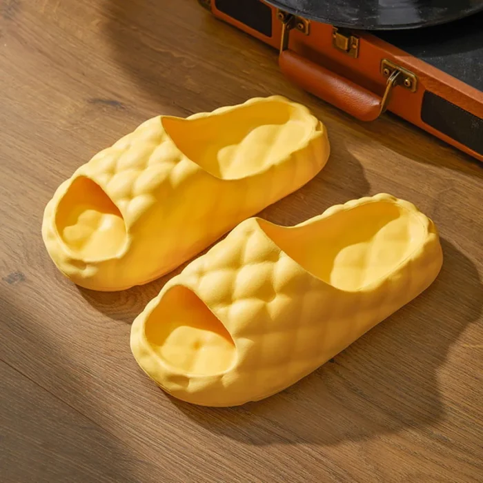 Pineapple Bread Slides: Women's Cute Funny Summer Slippers