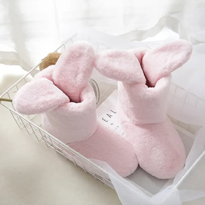 Pink Frost: Mid-Calf Fur Boots for Cozy Winter Comfort