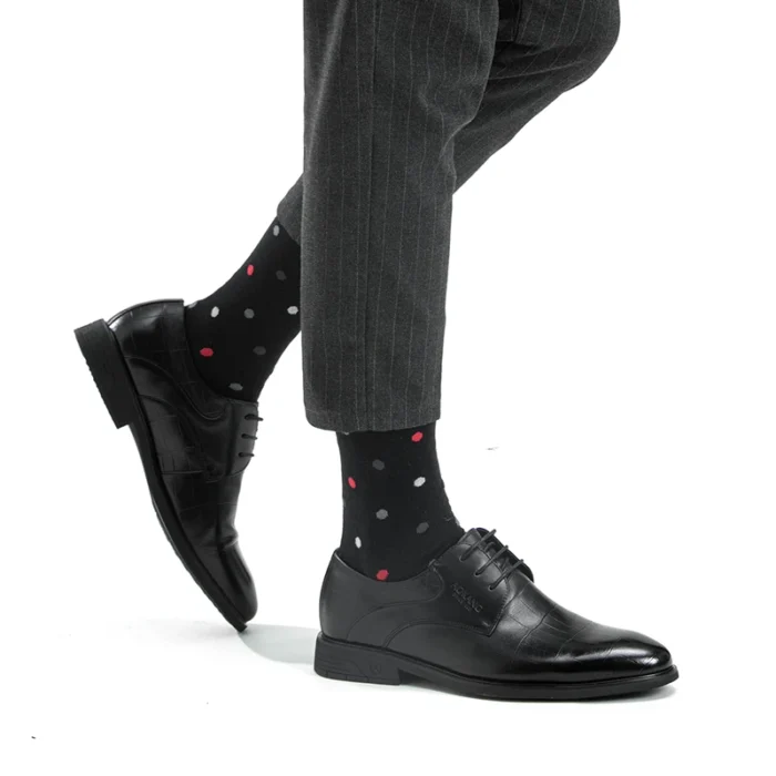 Professional Elegance: 6-Pair Set of High-Quality Men's Business Dress Socks