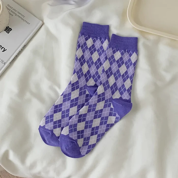 Purple All-Match Spring/Summer Socks - Cute Japanese Harajuku Style