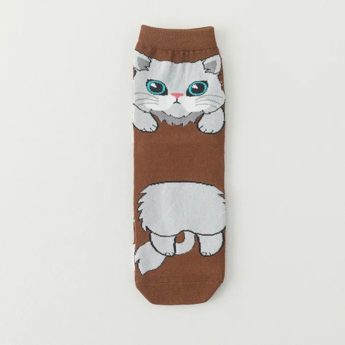 Purr-fect Style: Korean Cartoon Cat Socks