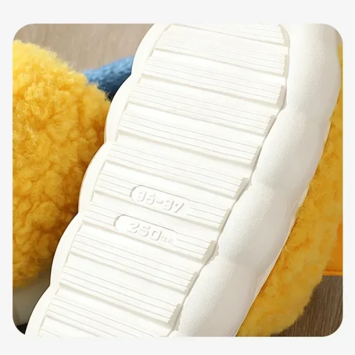 Quirky Comfort: Winter Plush Duck Slippers for Couples